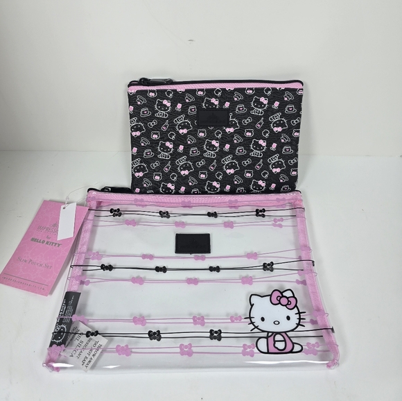 Impressions Sanrio Hello Kitty 2 Piece Pouch Cosmetic Bag Set Nwt - Picture 2 of 5